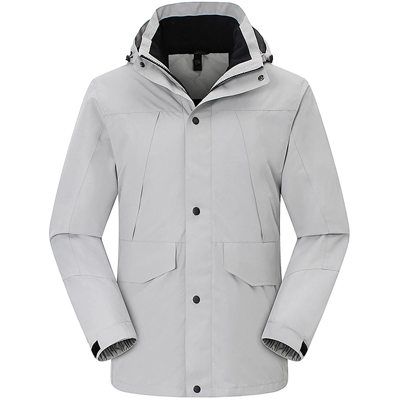 Детектор Водонепроницаемая Мужская походная куртка тактическая ветрозащитная уличная куртка плащ для мужчин рыбалка путешествия охота ветровка - Цвет: White