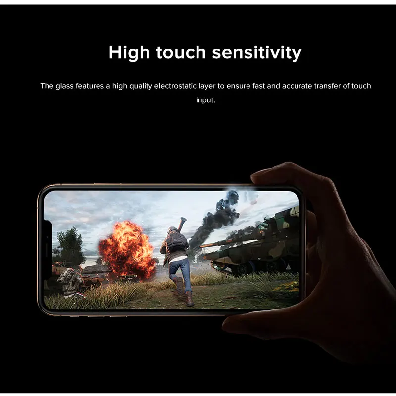 JCPAL Защитная пленка для экрана из стекла iPhone XS с полным корпусом 9H полное покрытие