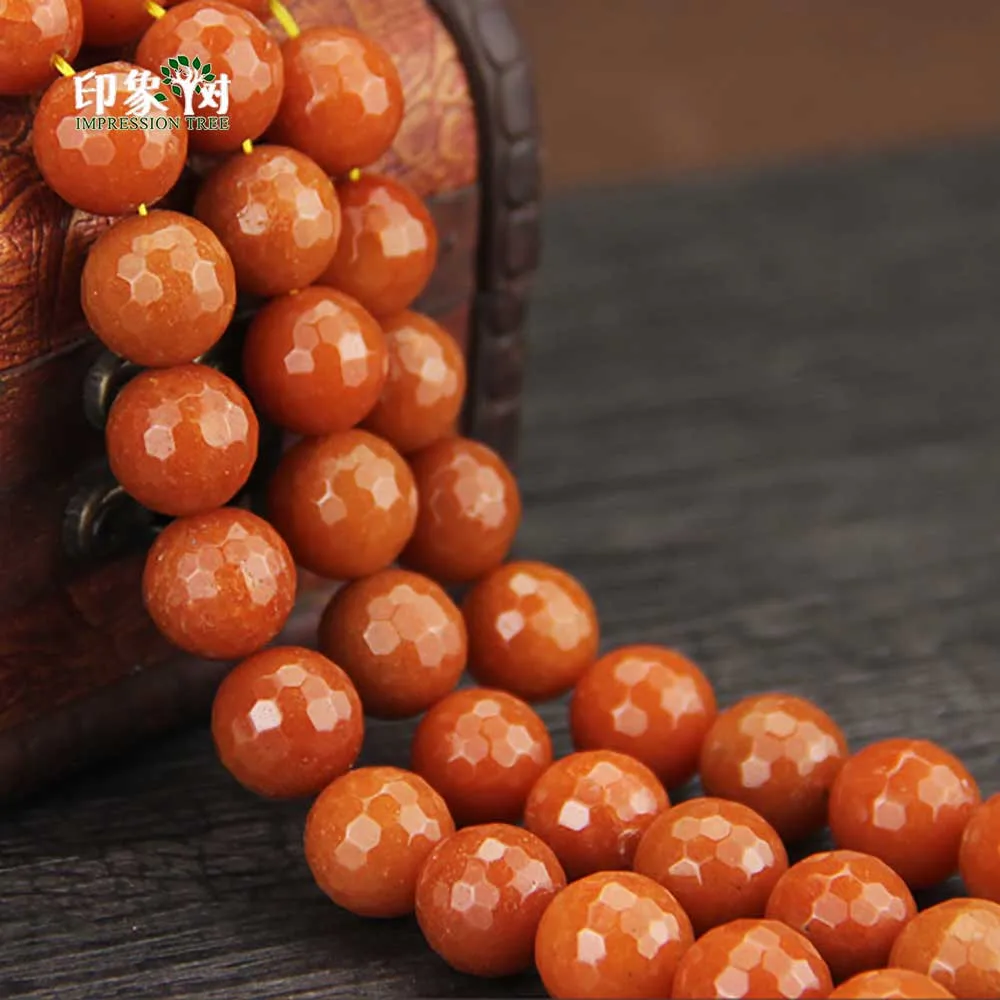 

15" 16mm Faceted Light Brown Jad e Round Loose Beads for Handmade DIY Jewelry Making Necklace Bracelet 1834