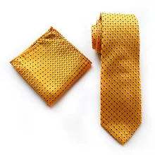 Мужской женский галстук 8 см деловой плед жаккардовый галстук Gravata corbatas Hanky галстук набор для мужчин формальная Свадебная вечеринка