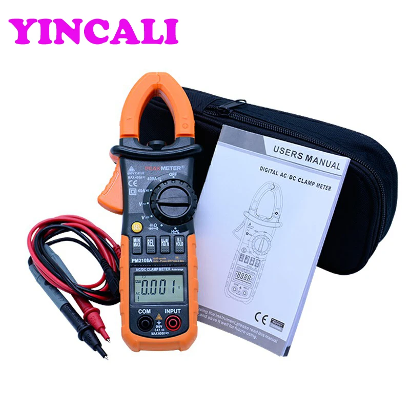 

2 Pieces Multifunctional Digital AC DC Clamp Meter PM2108A Current Valtage Capacitance frequency Resistance Tester Fast shipping