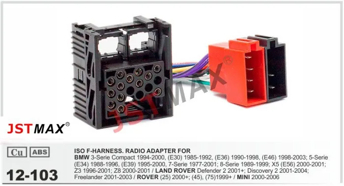 Rover 25 45 75 CD Radio Stereo Iso Kabelbaum Netzadapter Pc2-05-4