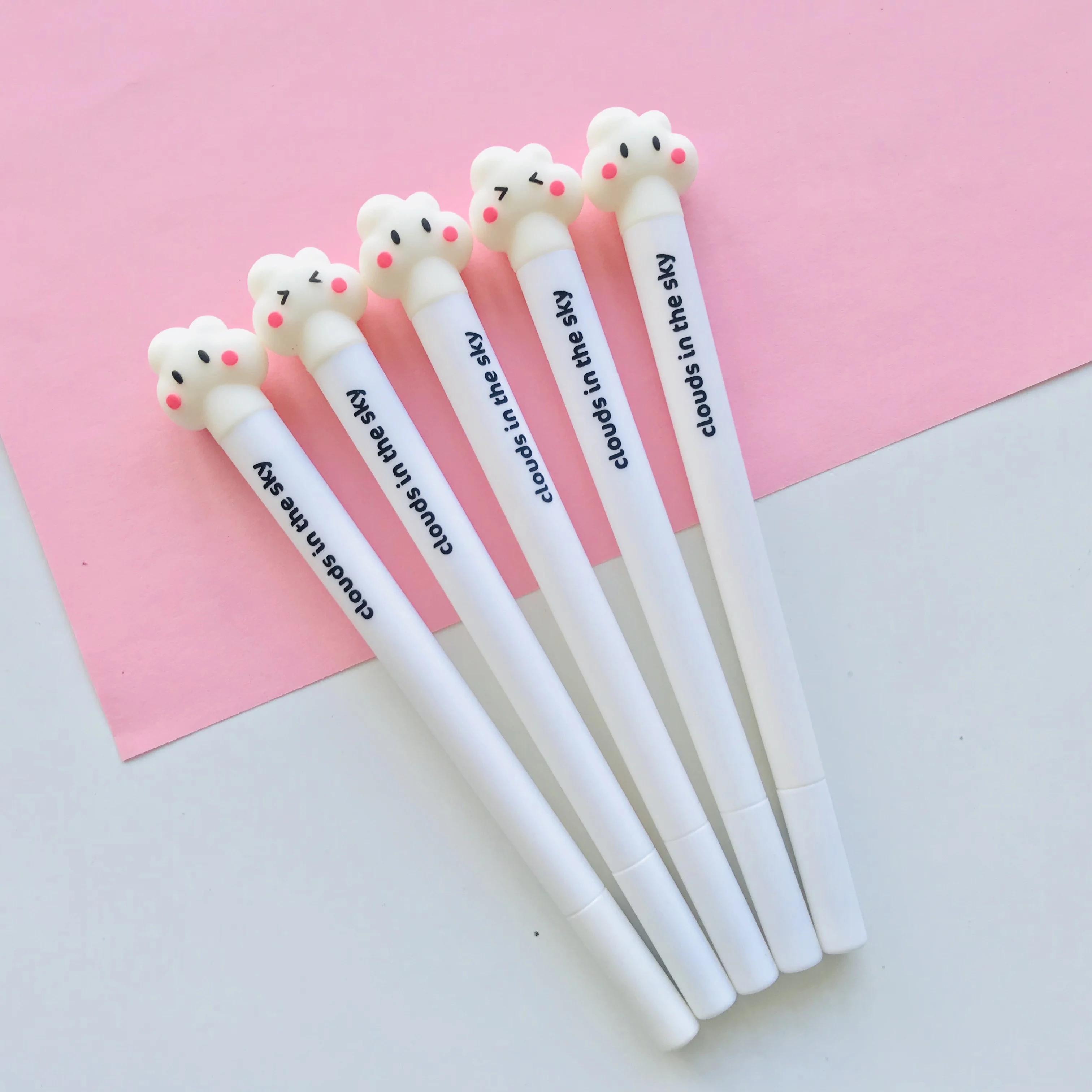 

1PC Kawaii Clounds In The Sky Gel Pen Rollerball Pen School Supply Stationery Kids Gift Black Ink 0.5mm