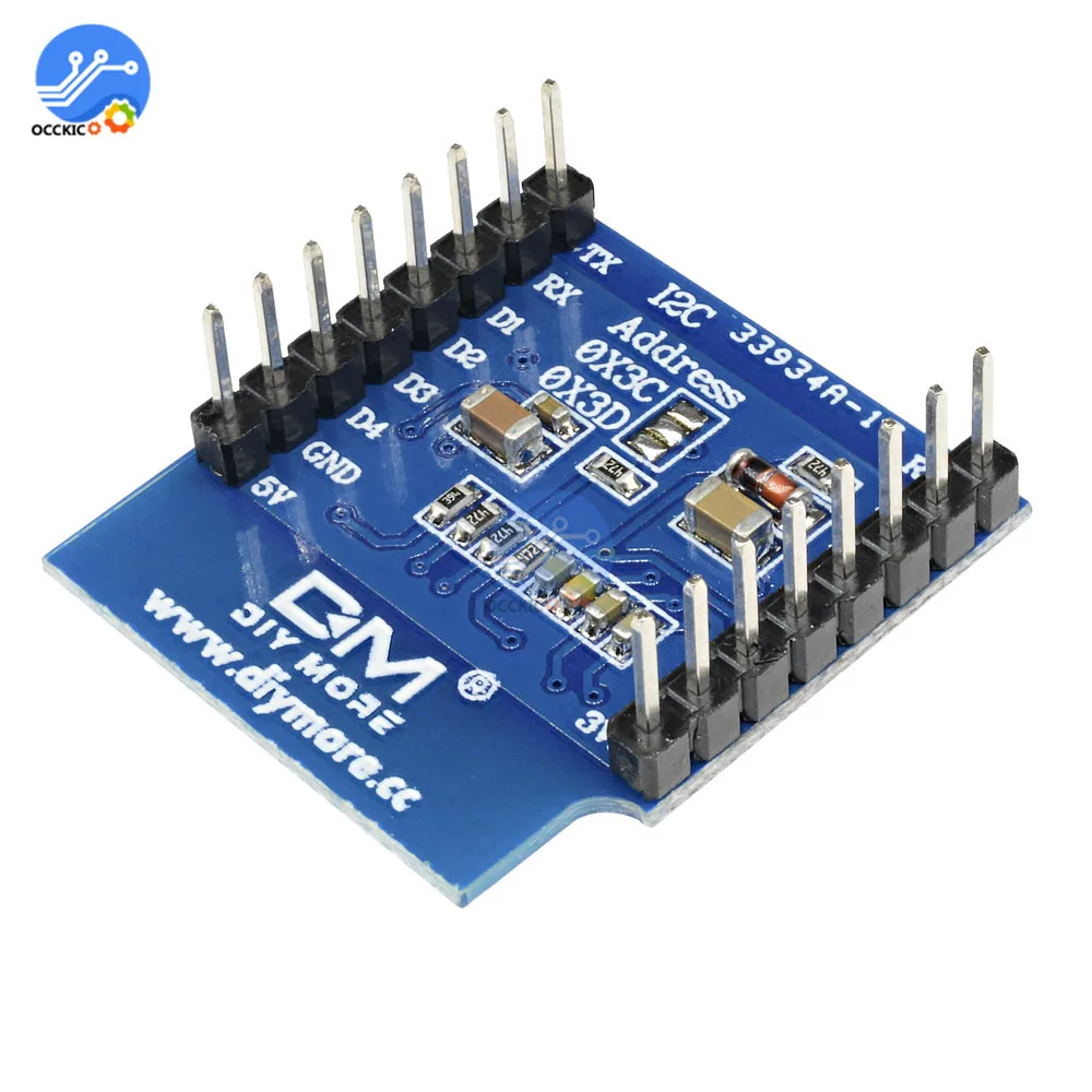 0 66 &quotдюймовый 64X48 IIC I2C O светодиодный ЖК дисплей экран модуль щит совместим с Arduino