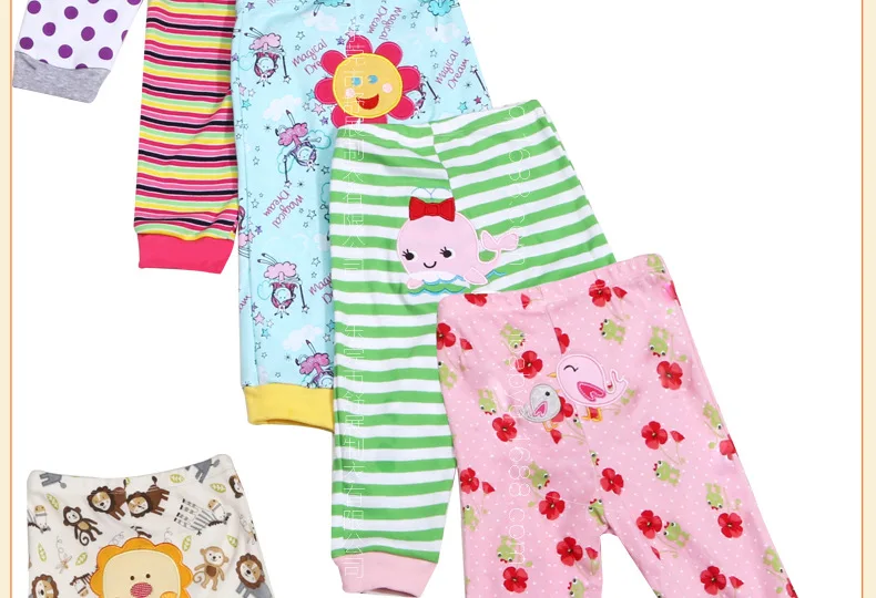 Весенне-летние штанишки для малышей 5 шт./лот, штаны для маленьких девочек детские штанишки с вышитыми животными Детские штаны из хлопка детская одежда