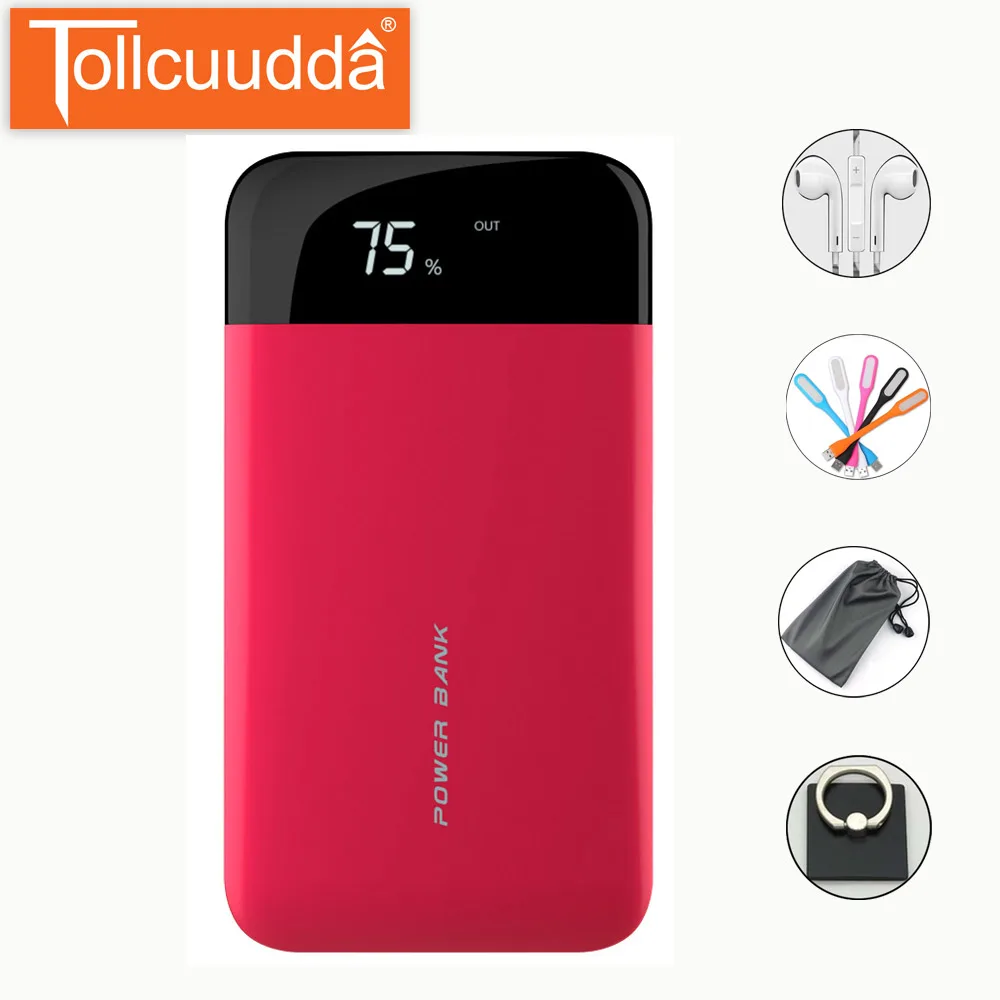 Tollcuudda 20000 мАч Powerbank Внешний батарея Портативный зарядки повербанк наружный Movil