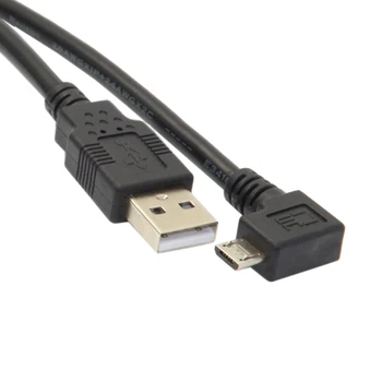 

CY 5m Right Angled 90 Degree Micro USB Male to USB 2.0 Data Charge Cable for Cell Phone & Tablet
