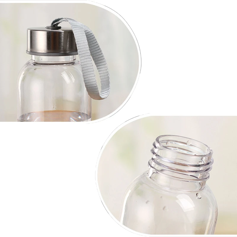 المياه زجاجة مع الفولاذ المقاوم للصدأ غطاء الرياضية الحليب عصير الخضار زجاجة المياه المحمولة السفر المياه زجاجة 300 مللي 400 مللي 600 مللي