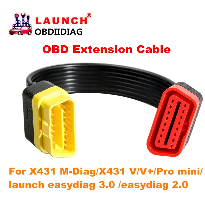 100% Launch OBD удлинитель для X431 iDiag/X431 M Diag/X431 V/V +/Pro mini/ easydiag 3 0/easydiag 2 0/Pro3cable