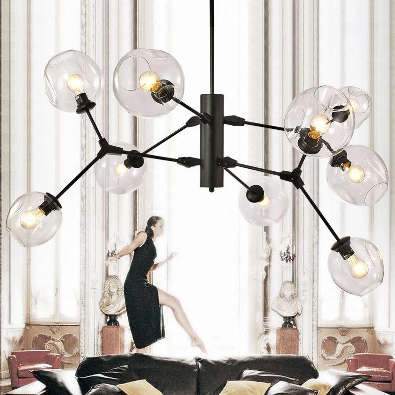 factor Zie insecten boksen Nieuwe Moderne hanglamp Kroonluchters living eetkamer winkel Moderne  Kroonluchter E27 zwart goud glas suspension Kroonluchters|chandelier  e27|lamp chandeliergold glass chandelier - AliExpress