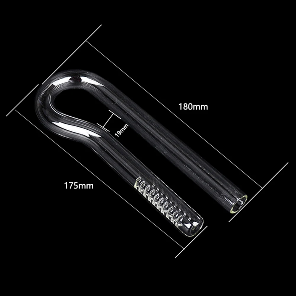 Aquarium Glass Lily Pipe Inflow Outflow Pipe ADA Style Glass Inlet Outlet Water Pipe for Fish Tank