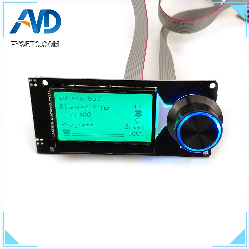 F Тип 3d принтеры запчасти MINI12864 ЖК дисплей экран мини 12864 Smart дисплей черный на зеленом поддерживает Marlin DIY с SD карты