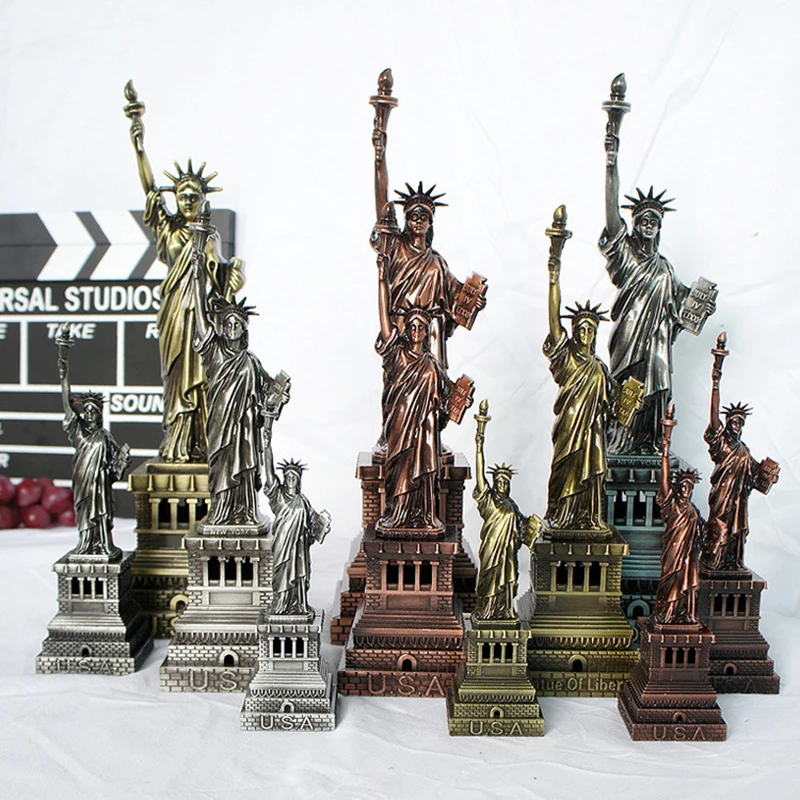 Souvenirs USA Statue of Liberty Metal Decoration Ornaments Model Home Office Decor Decorative Crafts Figurines Miniatures Gift (2)