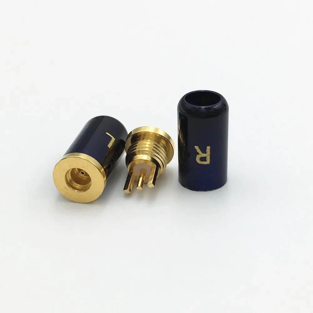 1Pair MMCX Female Socket Gold Plated Earphone Pin Plug Solder Jack