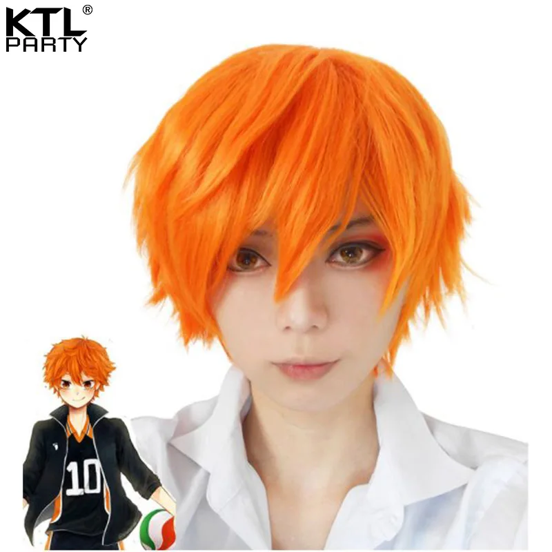 

KTLPARTY 30cm Haikyuu Hinata Shoyo Comic and Animation cosplay wig man party cosplay wig Free shipping