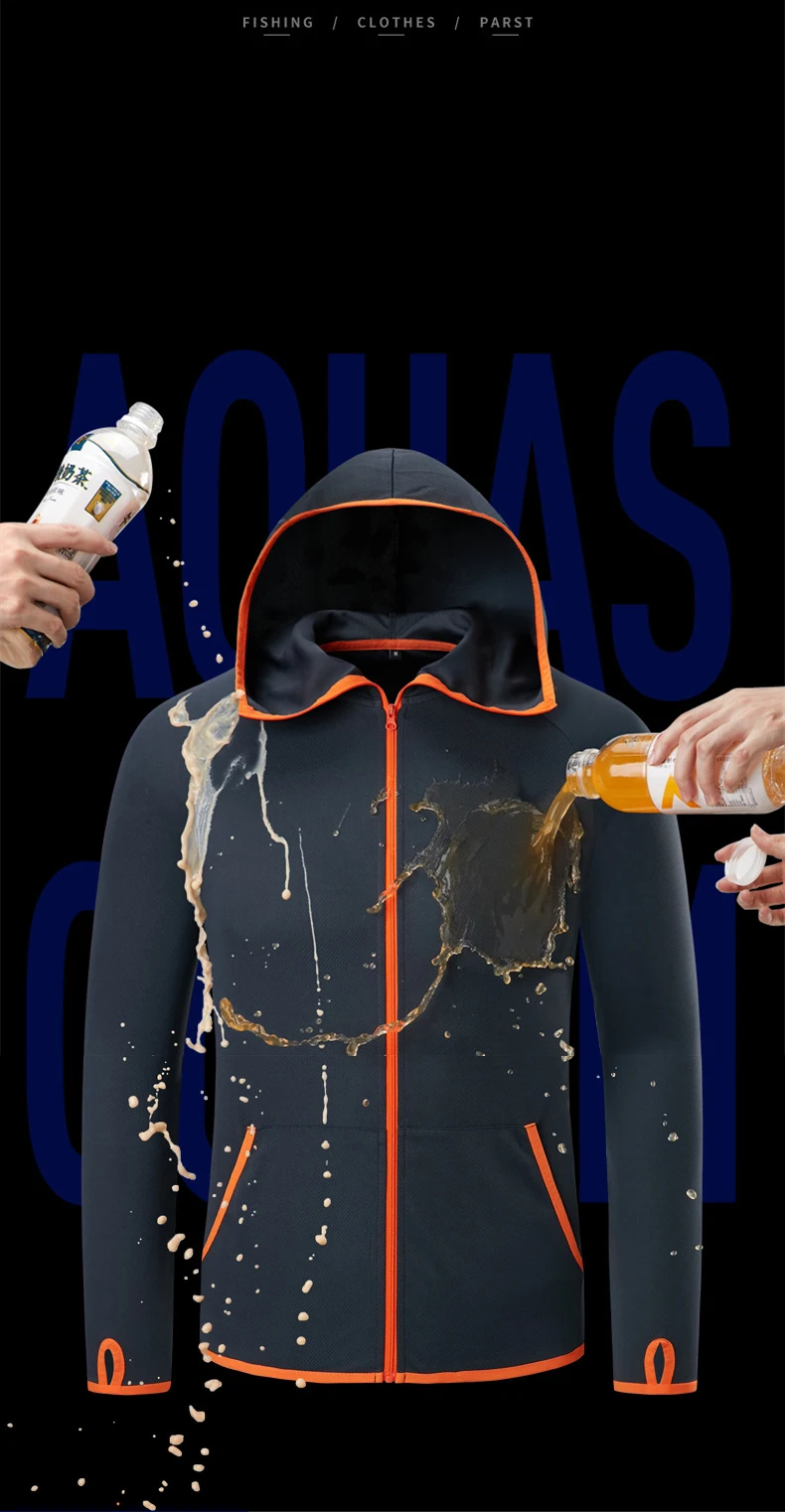 hoodie jacket men secagem rápida leve casaco