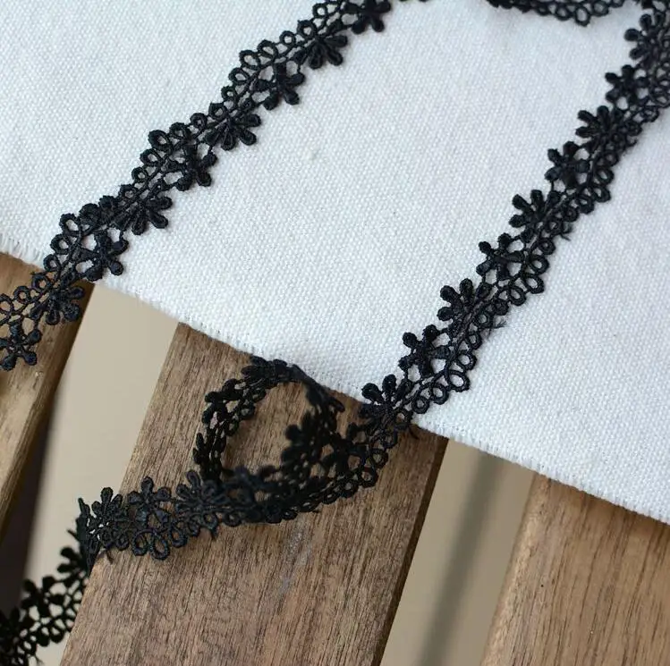 1 ярд ручной работы ткань кружево отделка лоскутное материал черный белый кружевная лента для самодельного украшения одежды Швейные аксессуары