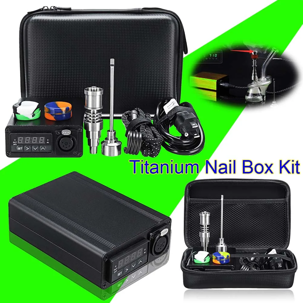 

2018 US EU UK AU Plug Newly Electric Titanium Alloy E-Nail Box Kit Temperature Control Heater Aromatherapy Oil