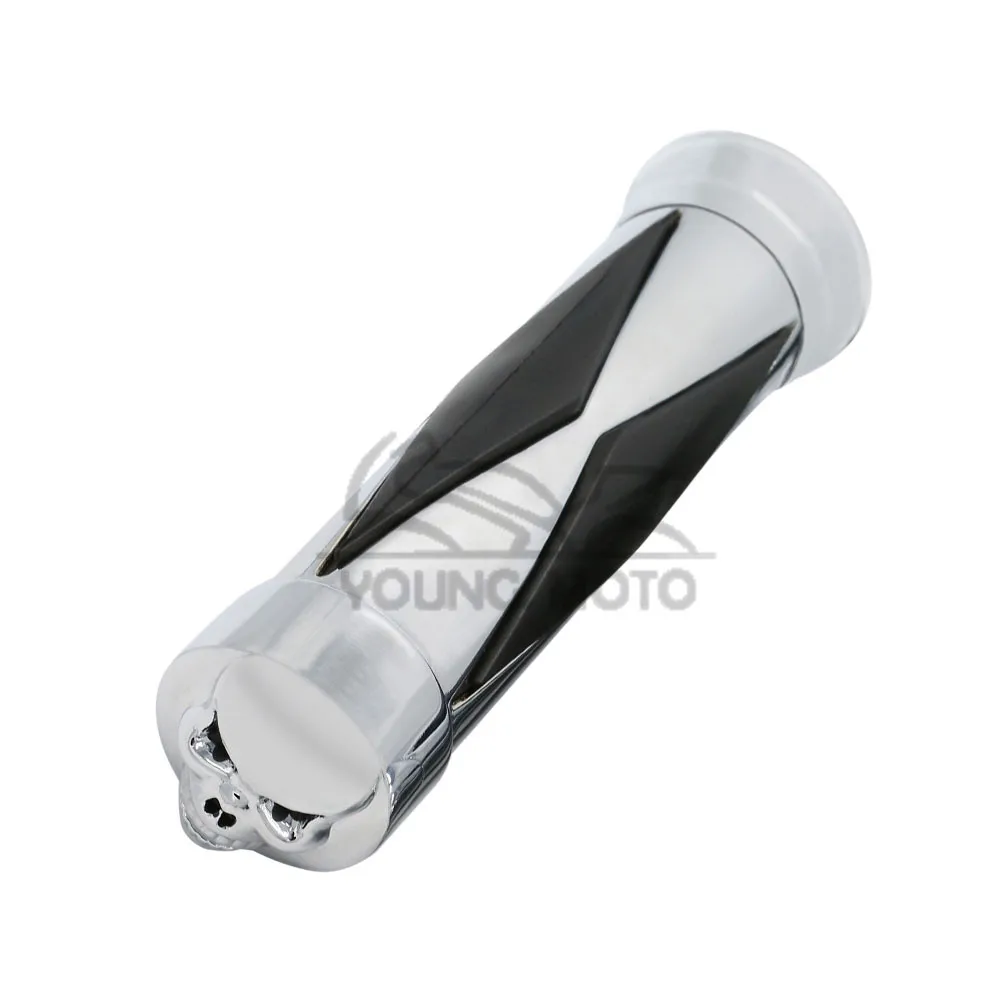 motorcycle hand grips skull harley kawasaki honda yamaha (2)