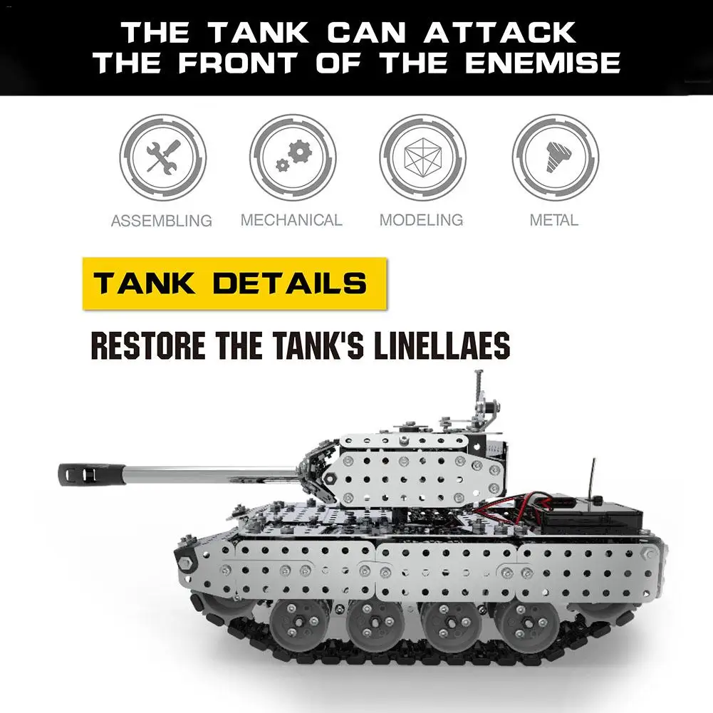  952PCS Remote Control RC Tank Wars Military Model Building Blocks Bricks Toy Remote Control Tank RC