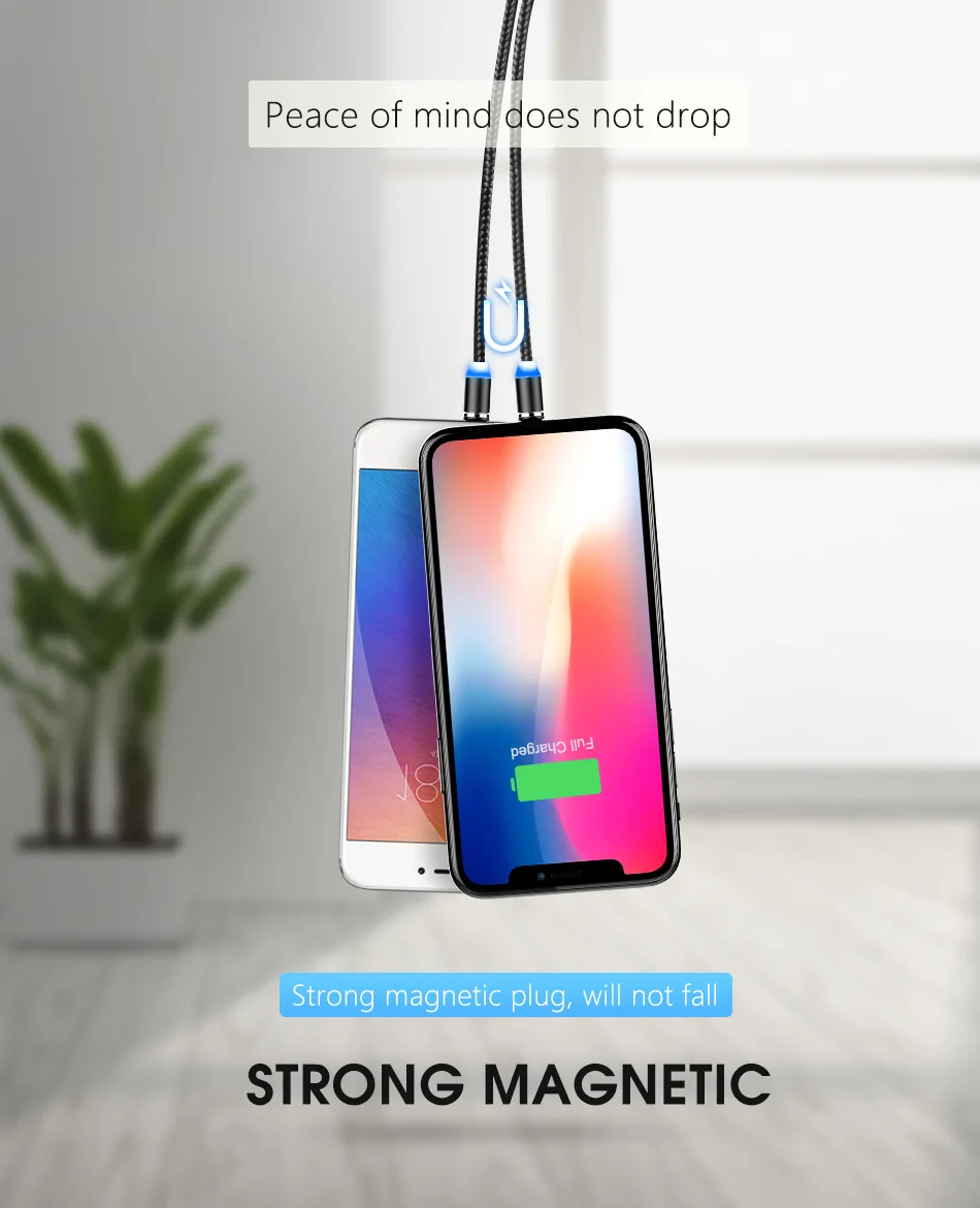 NOHON Magnetic Charging Cable 8 Pin For iPhone XS MAX XR X Samsung Xiaomi 8 9 Android Micro USB Type C Phone Charge Cables 1 (6)