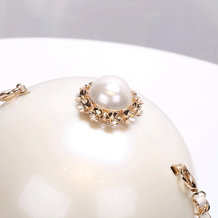 Pearl Ball Shaped Evening Bag Ladies Handbag Women Round Shoulder Wedding Bags Pearl Ball Shaped Evening Bag Ladies Handbag Women Round Shoulder Wedding Bags