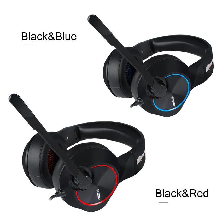 NUBWO N11 PC Gamer игровая гарнитура Casque 7,1 канальный звук проводные USB наушники с микрофоном Регулятор громкости светодиодный для компьютера