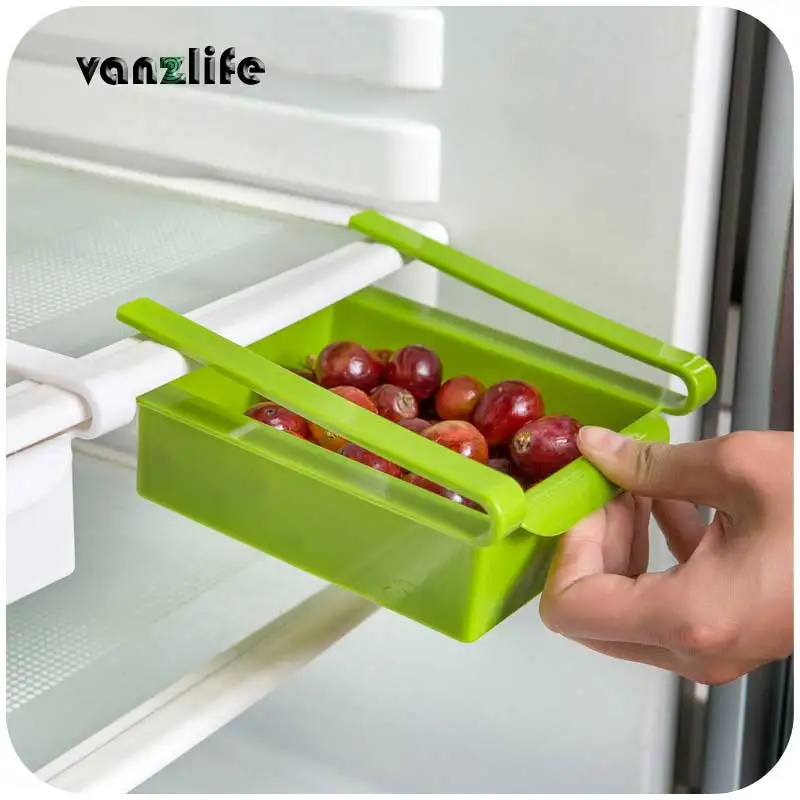 

Vanzlife refrigerator preserving partition layer with finishing storage rack creative kitchen tic type classification glove box
