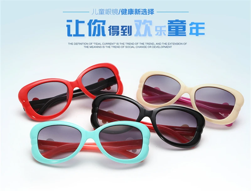 WtgwtQ 2018 New Children Sunglasses Kids Designer Cute Shades For Girls Boys Goggle Baby Glasses Oculos Infantil Sun glasses 07