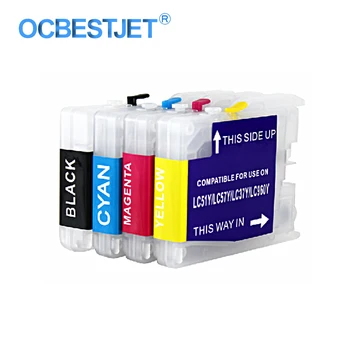 

LC10 LC37 LC51 LC57 LC960 LC970 LC1000 Refillable Ink Cartridge Without Chip For Brother DCP-130C 135C MFC-235C 240C 850CDN