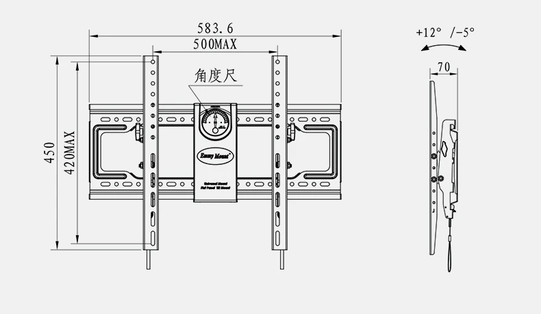 NB DF70-T популярный 5"-70" 125lbs металлический большой механизм подъема для телевизора артикуляционный кронштейн ЖК-дисплей настенный стенд наклон вниз вверх и вниз крепление для телевизора