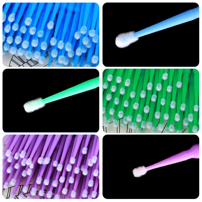 

100Pcs Disposable Makeup Brushes Swab Microbrushes Eyelash Extension Tools Mascara Brush Individual Lash Removing Tools