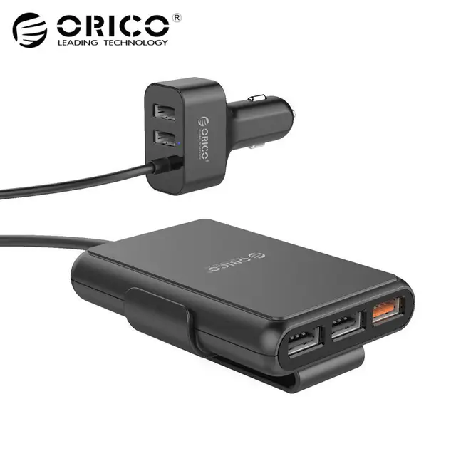 Special Price ORICO 5 Ports QC3.0 USB Car Charger Universal USB Fast  Adapter 52W For MPV Car Mobile Phones Tablet PC 12V-24V Available
