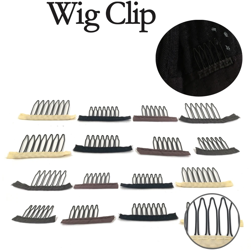 

Stainless Steel Wig Combs For Wig Caps 10Pcs/Lot Factory Supply Wig Clips For Hair Extensions Best Clips For Wigs Big 7Theeth