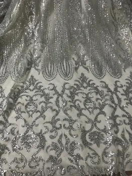 

high grade DiuDiu-52826 sequins net fabric nigerian tulle lace fabric french Net Lace Fabric for party