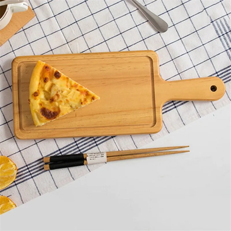 

1pcs food grade cutting board Chopping Blocks Kitchen Wood Food Plate Wooden Pizza Sushi Bread Kitchen Supplies No Paint