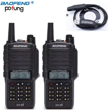 2 предмета Baofeng UV-XR 10 Вт Мощность Dual Band 136-174/400-520 мГц Водонепроницаемый Портативная рация ветчиной двусторонней радио + кабель для программирования