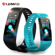 LEMFO Cerdas Menonton Kebugaran Gelang Heart Rate Monitor IP67 Waterproof Warna Layar Sport Tracker Perhiasan PK Mi Band 2 3 (Cina)