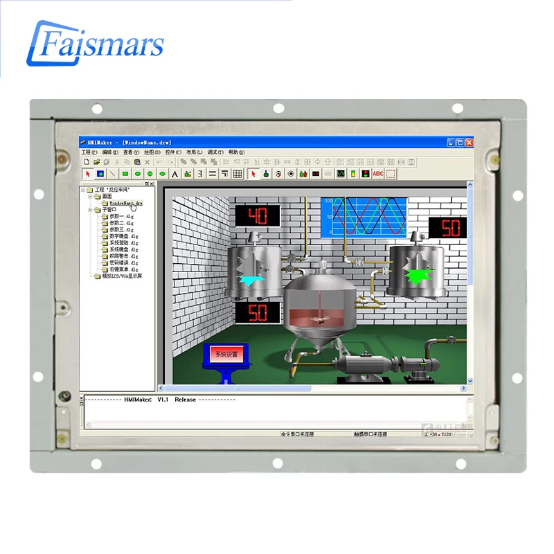Faismars 2 5 дюймовый сенсорный монитор VGA/HDMI/DVI с металлической крышкой для