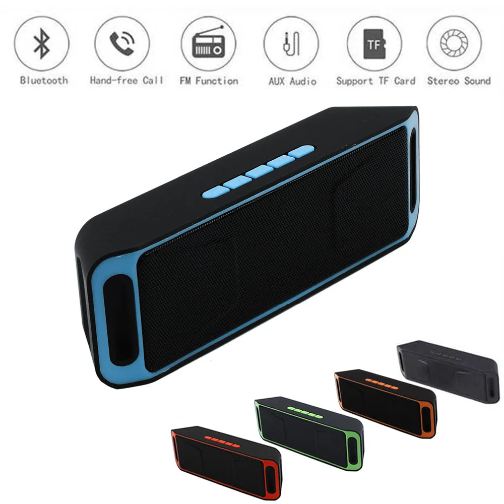 Портативный беспроводной Bluetooth динамик сабвуфер Usb колонки Mp3 плеер портативный