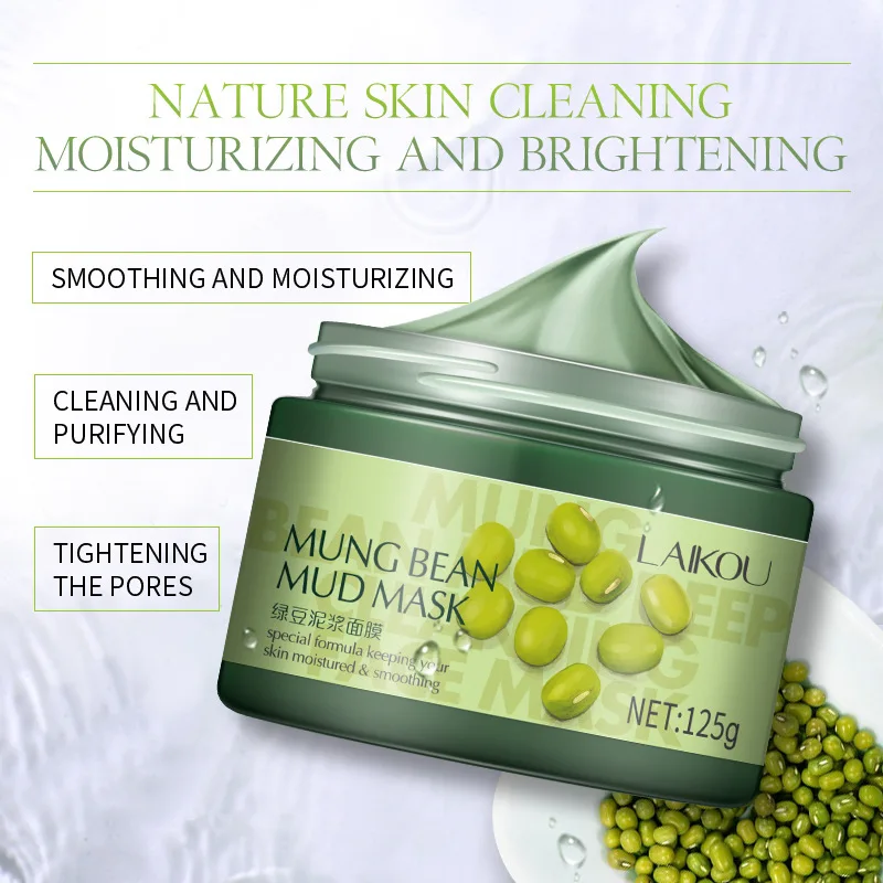 Laikou Matcha Mud Mask 125 г увлажняющее масло контроль зеленого цвета крем для лица Глубокая чистка натуральный Бренд Крем для маски на лицо Уход за кожей