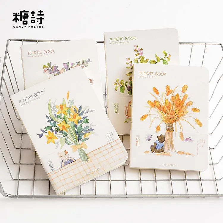 

2017 New Creative Walking In The Zoo Notebook paper Diary Drawing graffiti Painting Sketch Book School Supplies Gift
