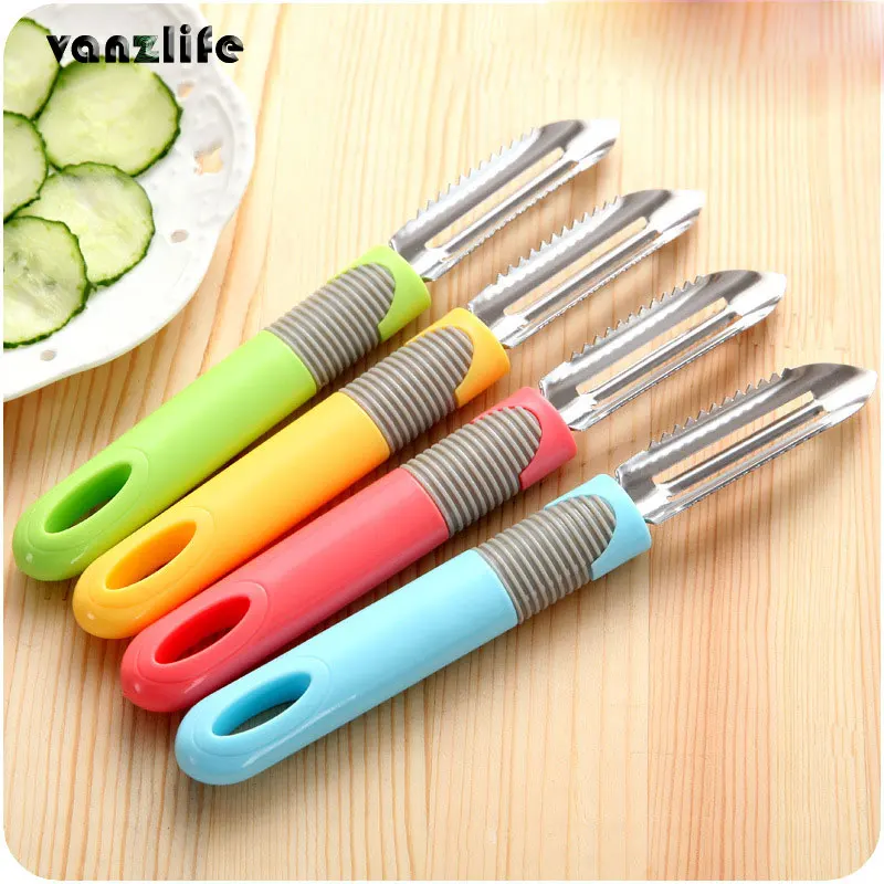 

vanzlife The kitchen knife cut the fruit and vegetable peeler multifunctional sawtooth cutter scales planing