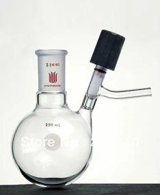 

F549100 Flask, Reaction, High Vacuum Valve, Capacity:100ml, Joint:19/22, Valve Size:0-4mm