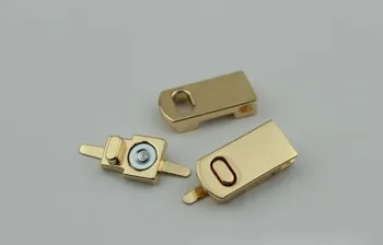 

100pcs/lot Pale golden bags magnet magnetic switch automatically inserted screw metal twist lock