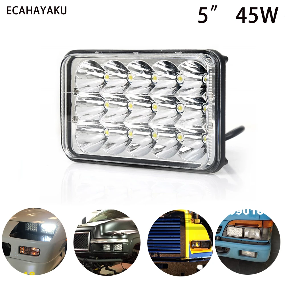 4X6 inch LED Work Light Bar Hi/&Lo Beam Headlights Offroad Driving Fog 4WD UTE US