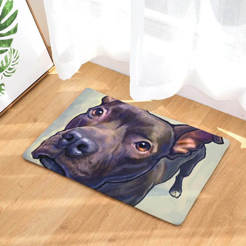 Хунбо Придверные коврики картина маслом Собака печати напольный коврик кухня ванная комната ковры 40X60 или 50x80 см