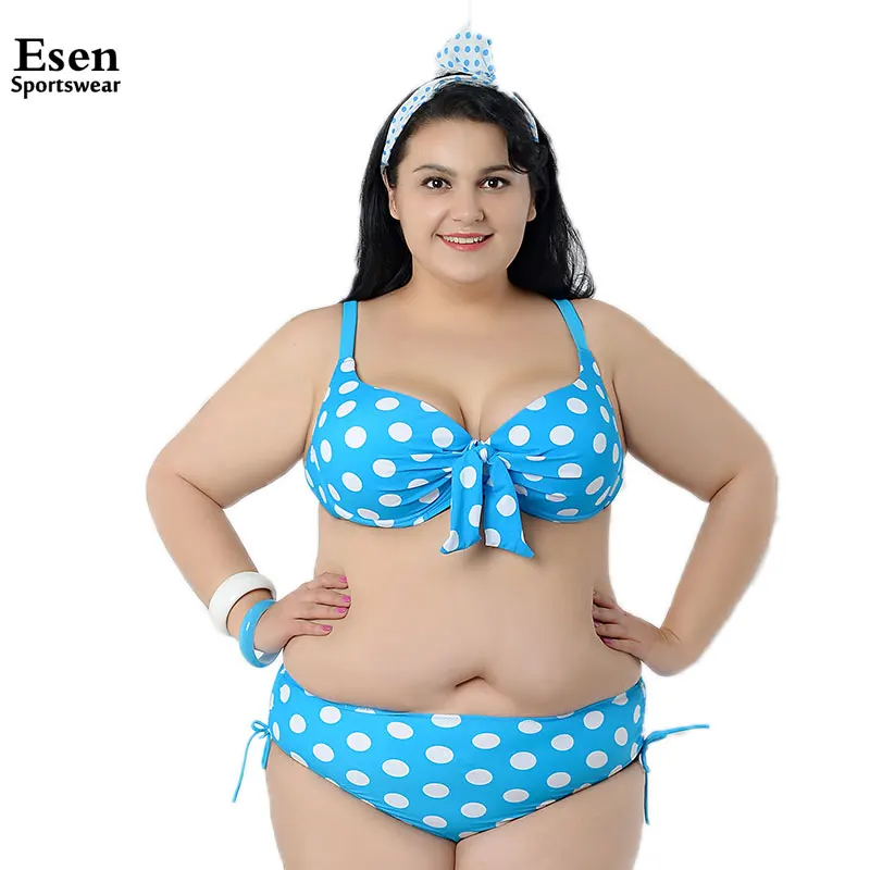 Dots pattern Sexy bikinis women plus size swimsuit Low waisted bikini bathing suit 2016 women s