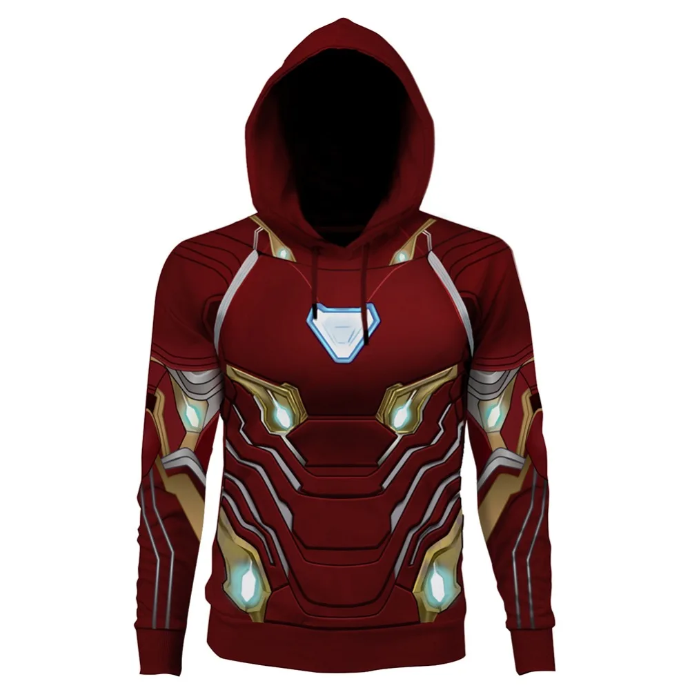 Avengers: Endgame Hoodie Iron Man Cosplay Hoodie Jacket 3D Print High ...