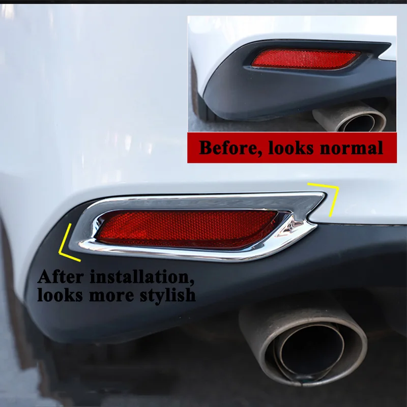 SEEYULE Stylish Car Front Rear Fog Lamp Decoration Frame Trim Cover Sticker Styling Car Accessories for Toyota Camry 2018